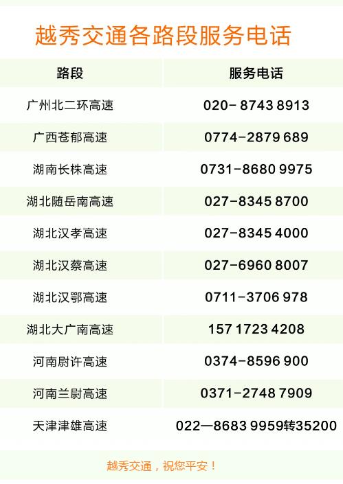 清明免费通行 越秀交通免费不免服务