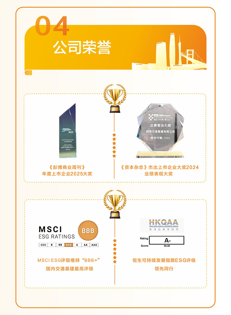 越秀交通公布2025年度业绩